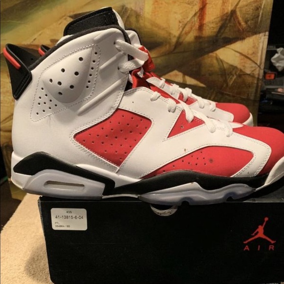 Retro Jordan Carmine 6 size 12 - Picture 2 of 4